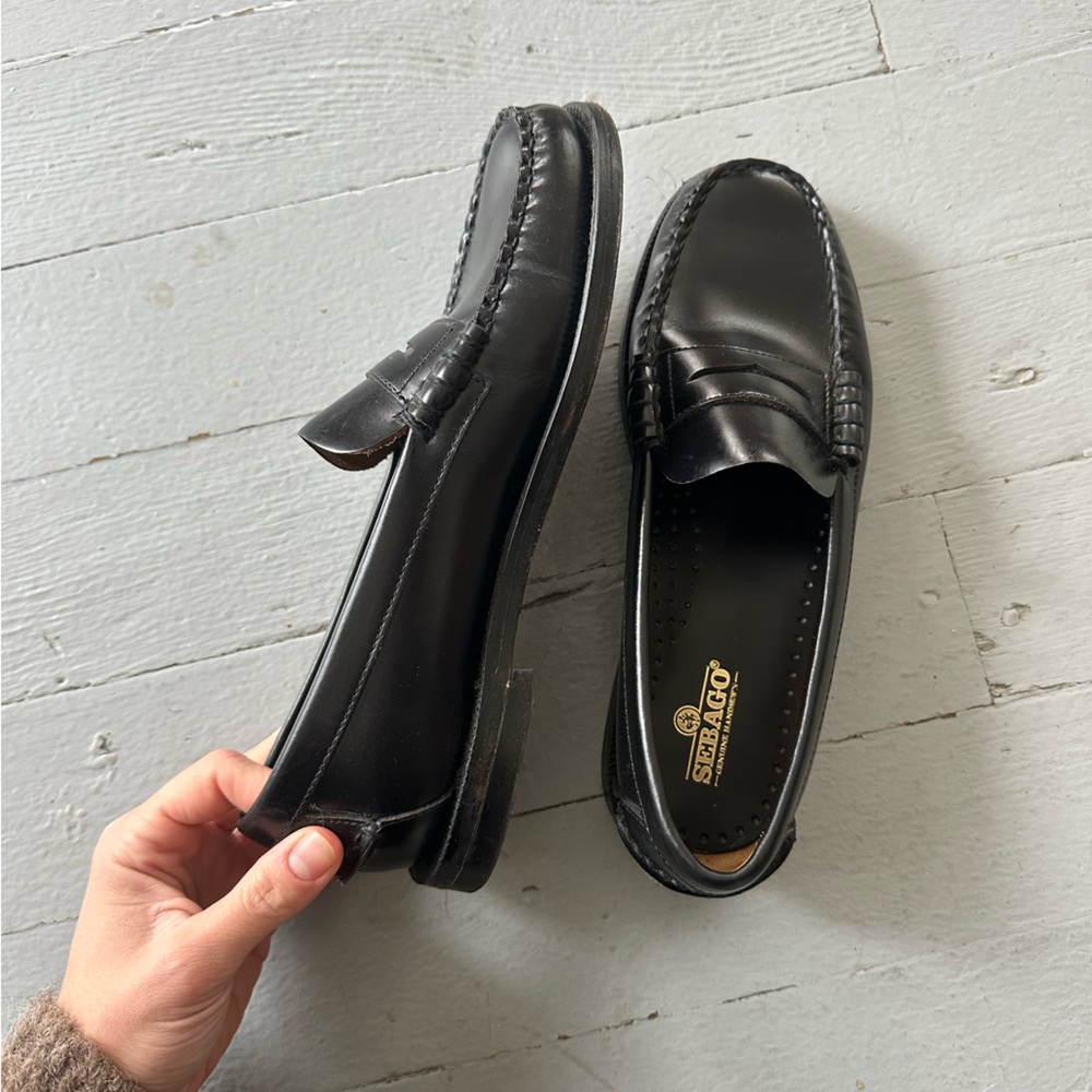 Sebago Black Leather Loafers